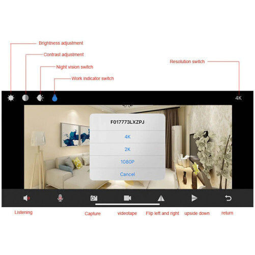 Cameră Ascunsă WiFi 8MP cu Slot pentru Card de Memorie