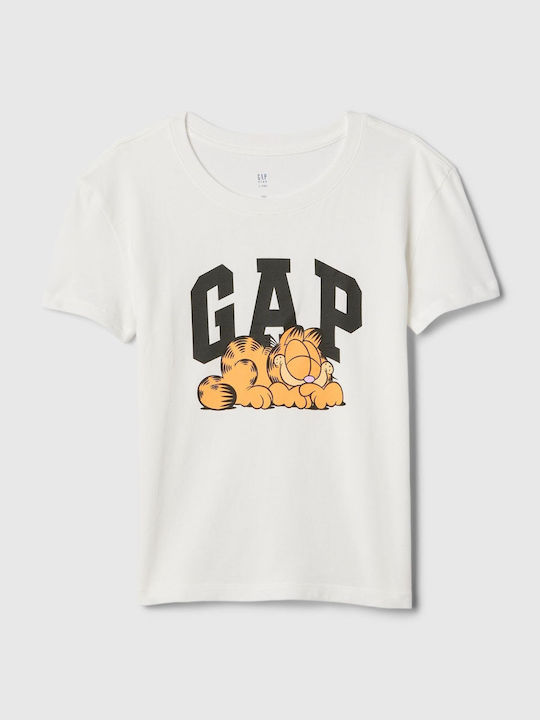 GAP Παιδική Μπλούζα off white Logo Graphic