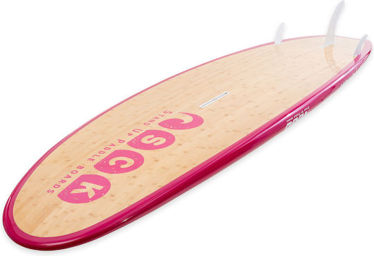 SCK BAMBOO Ruby 10'6'' Bamboo Σανίδα SUP με Μήκος 3.2m Ροζ