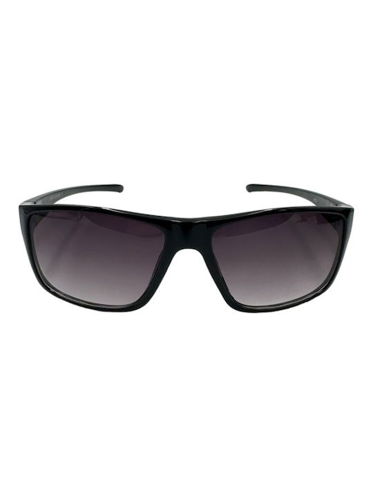 V-store Sunglasses with Black Plastic Frame and Black Gradient Lens 3122-01