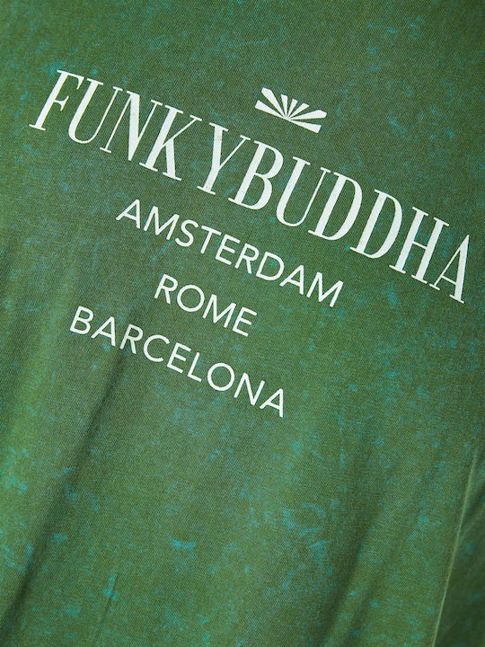 Funky Buddha Мъжка Блуза без Ръкави Зелен