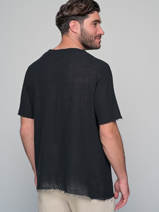 Ben Tailor T-shirt Bărbătesc cu Mânecă Scurtă BLACK