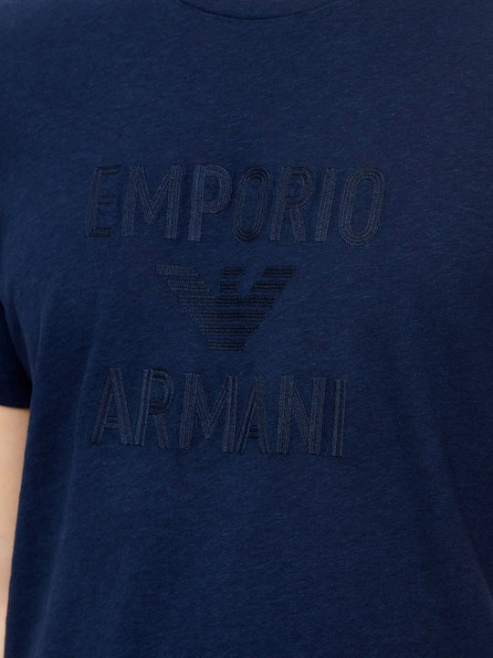 Emporio Armani Ανδρική Μπλούζα Κοντομάνικη Blu Navy