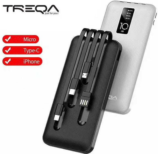 Treqa TR-931 Power Bank 10000mAh με Θύρα USB-A Λευκό