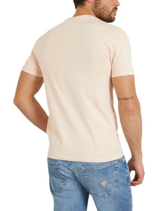Guess Bluza pentru bărbați cu mâneci scurte Pink