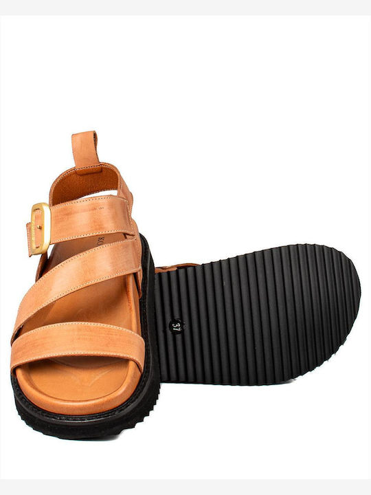 Sandale casual damă Flatforme în Culoare Maro