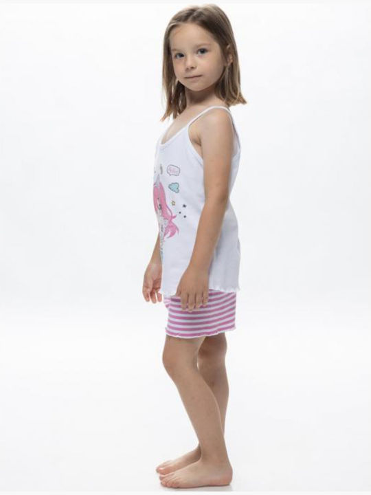 Galaxy Kinder Schlafanzug Sommerlich White/fuchsia