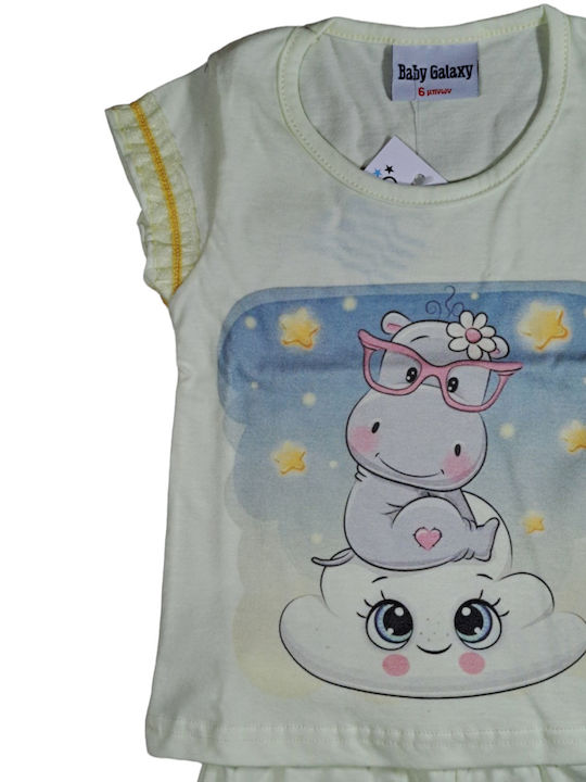 Galaxy Kinder Schlafanzug Sommerlich Yellow