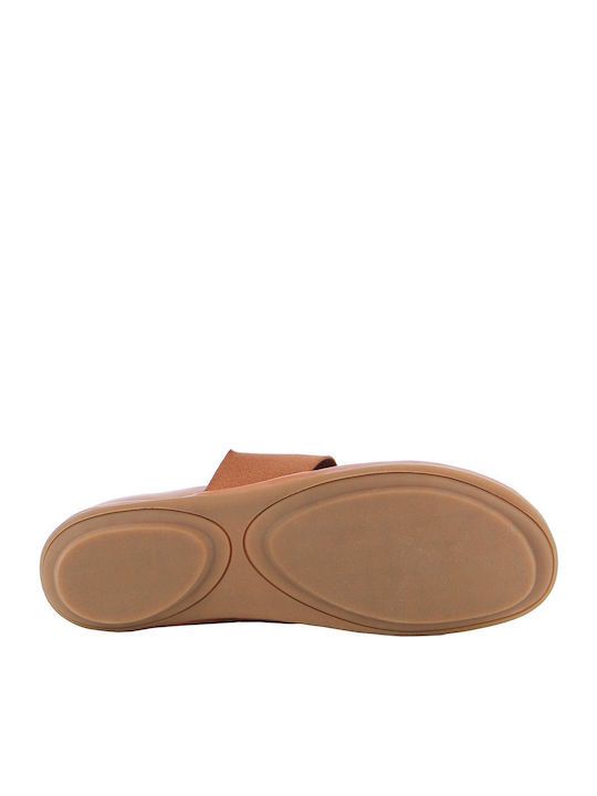 Lederne Damen Ballerinas in Tabac Braun Farbe