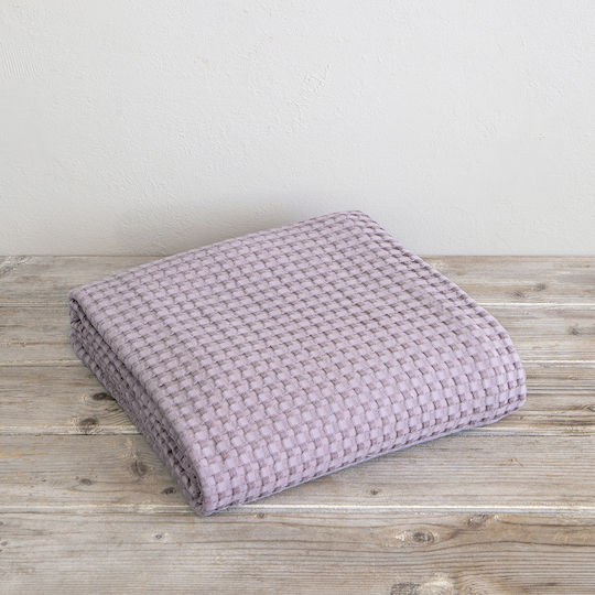 Nima Comfy Piqué Decke Einzeln 160x240cm Flieder