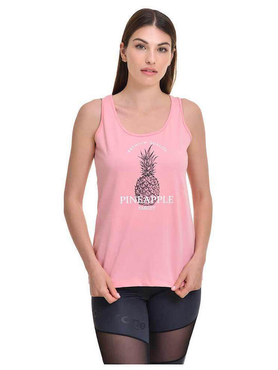 Women's Blouse Cotton Sleeveless Pink