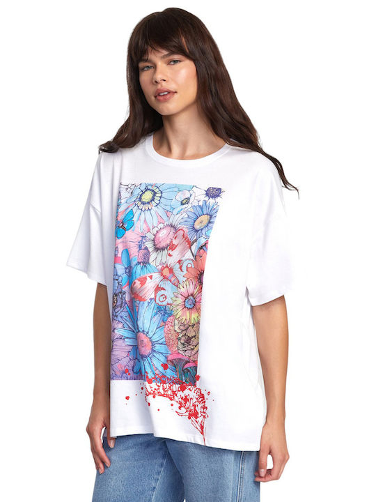 Women's T-shirt Wht Multi