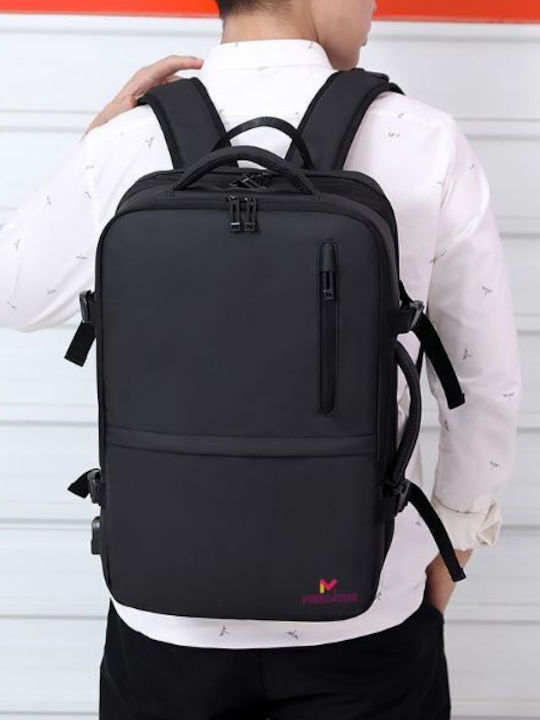 Rucsac Impermeabil Pentru Laptop 17.3" Cu Port USB În Culoare Neagră