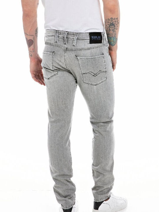 Replay Pantaloni de Bărbați din Jean în Croială Slim Grey