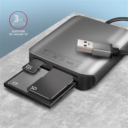 Axagon Card Reader USB 3.0 USB 3.2 USB 2.0 Type-C για SD/microSD