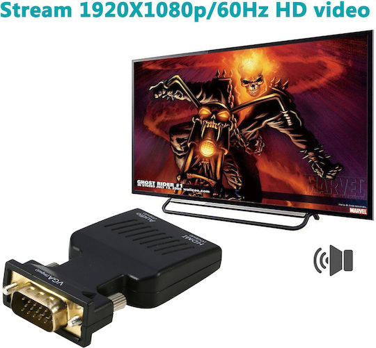 Convertor VGA HDMI 3.5mm Masculin În VGA HDMI 3.5mm Feminin 1 Bucată ZE1HD33QWS8