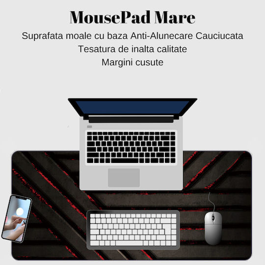 Mouse Pad XXL (800mm) Μαύρο
