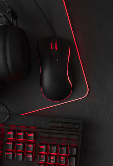 ZY11253QWS41 Gaming Mauspad Medium (350mm) mit Handgelenkstütze Schwarz