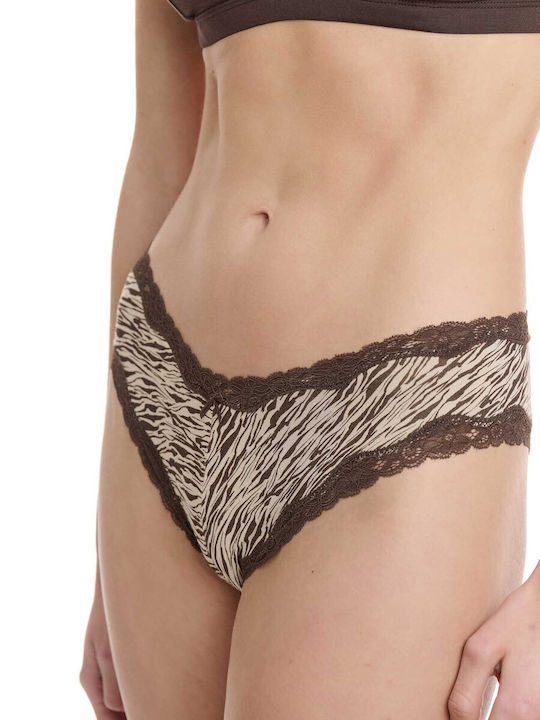 Bamboo Damen Brasilien 2Pack mit Spitze Colorful
