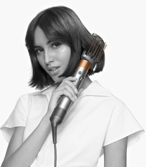 Dyson HS05 Airwrap Complete Long Diffuse Electric Brush with Air & Rotating Head for Straightening and Curls 1300W Bright Nickel / Bright Copper