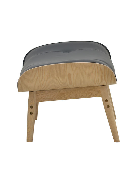 Stool Footstool Wooden Relax Black 63x50x46cm