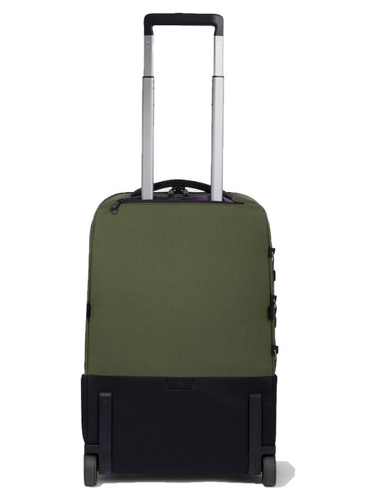 Piquadro Βαλίτσα Ταξιδίου Καμπίνας Υφασμάτινη Green με 4 Ρόδες Ύψους 55εκ.