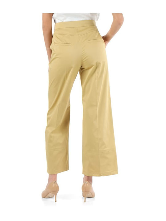 Marella Damen Satin Hose Pale Pistachio