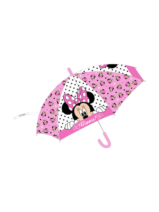 Disney Kinder Regenschirm Gebogener Handgriff Rosa