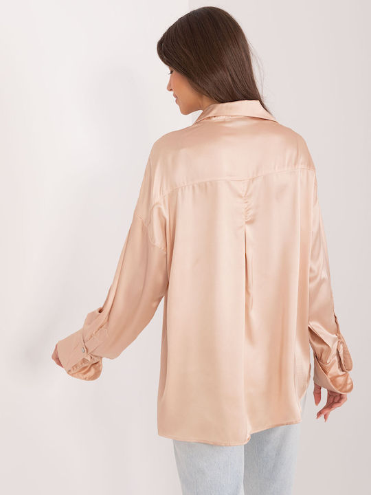 Fancy Women's Long Sleeve Shirt BEIGE FA-KS-9245.29X