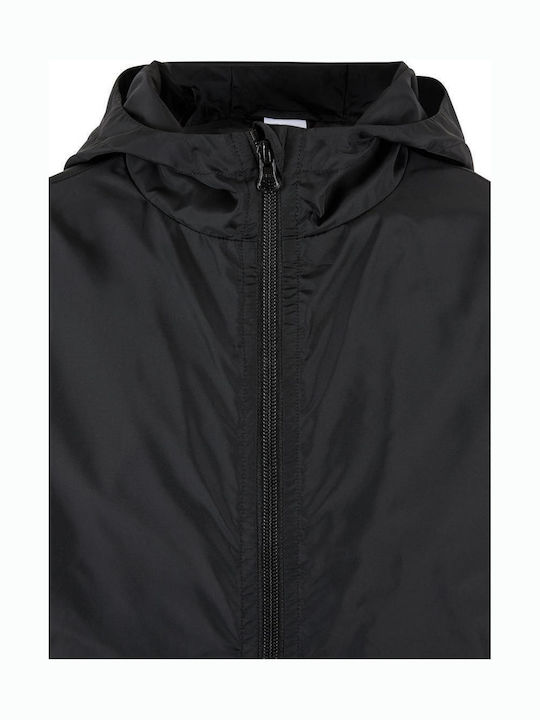 Kinder Freizeitjacke Winddicht mit Kapuze Black