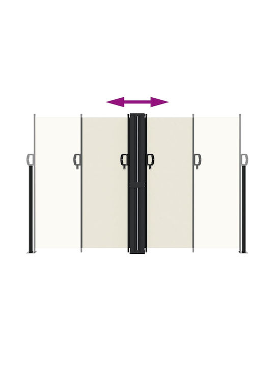 vidaXL Terrace Sideway Sunshade Roller Beige 1.6x10cm