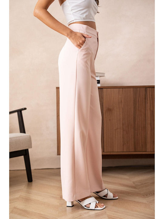 Γυναικείο Υφασμάτινο Παντελόνι Pink