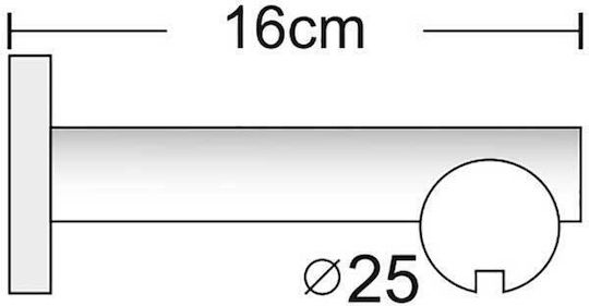 Frans Athens Betta Șină Pentru Perdele Sens Unic Metalică Culoare 160 cm