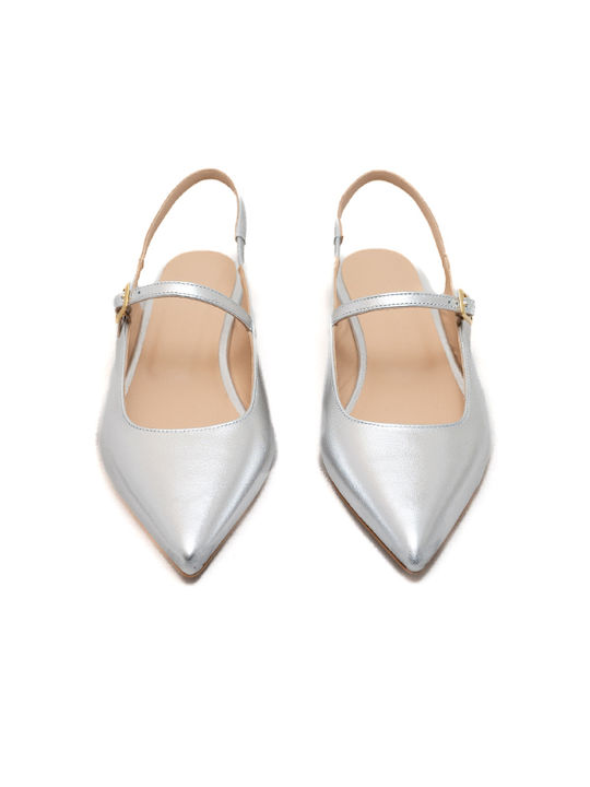 Raniero Conti Leather Silver Heels