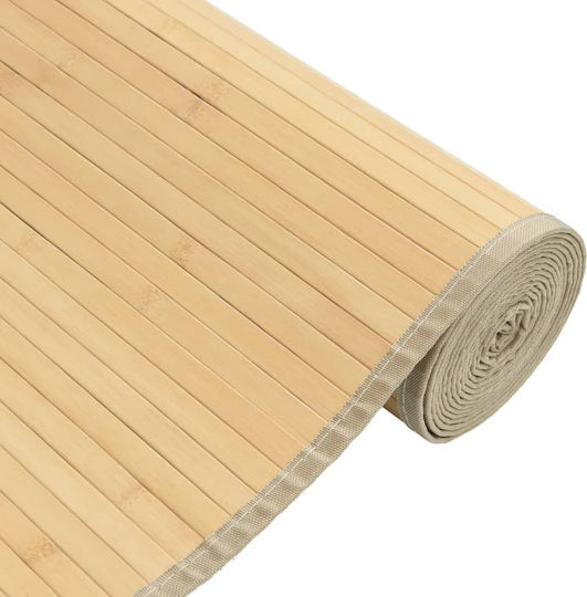 vidaXL Kitchen Mat Runner with Anti-slip Underlay Beige 80x400εκ.