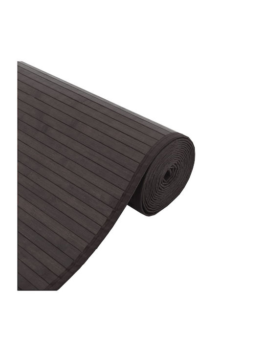 vidaXL Rectangular Kitchen Mat with Anti-slip Underlay Dark Brown 100x300εκ.