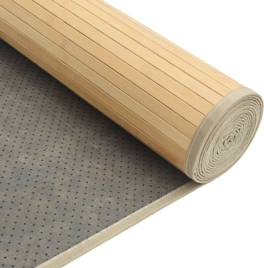 vidaXL Kitchen Mat Runner with Anti-slip Underlay Beige 80x400εκ.