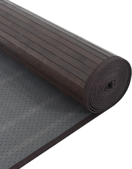 vidaXL Runde Küchenmatte mit rutschfestem Unterlage Dark Brown 70εκ.