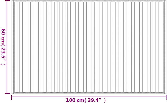 vidaXL Kitchen Mat Runner with Anti-slip Underlay Natural 60x100εκ.
