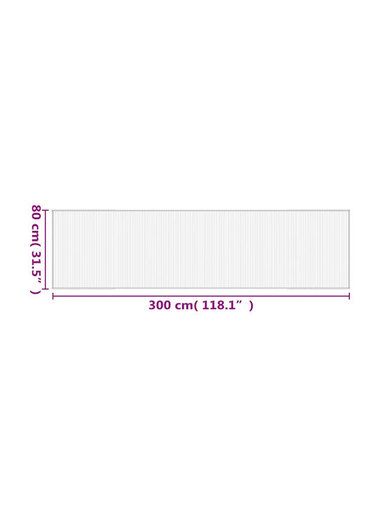 vidaXL Kitchen Mat Runner with Anti-slip Underlay Natural - 80x300εκ.