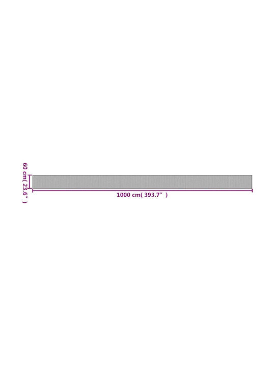 vidaXL Kitchen Mat Runner with Anti-slip Underlay Grey 60x1000εκ.