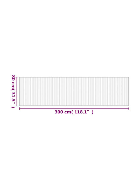 vidaXL Kitchen Mat Runner with Anti-slip Underlay Grey 80x300εκ.
