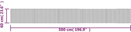vidaXL Подложка за Кухненски Пътеки с Антиплъзгащо Подложка Dark Brown 60x500εκ.