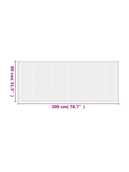 vidaXL Kitchen Mat Runner with Anti-slip Underlay Natural 80x200εκ.