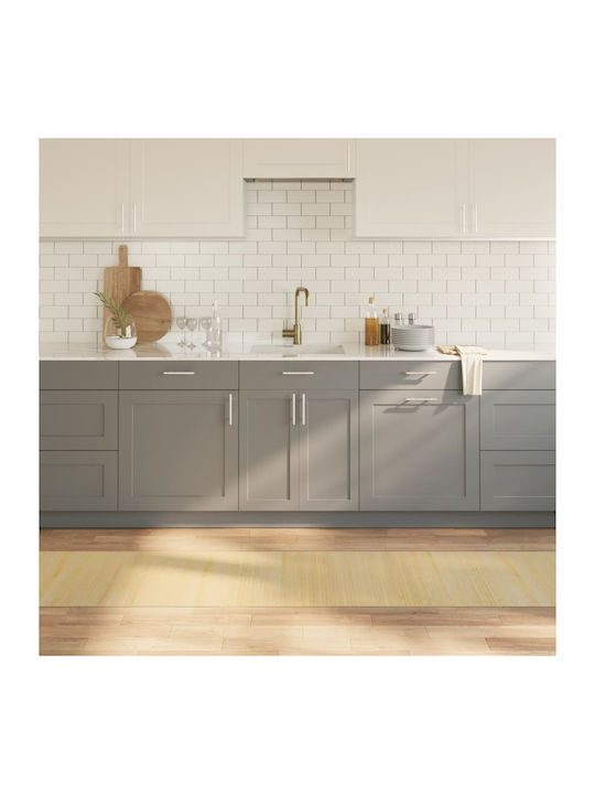 vidaXL Kitchen Mat Runner with Anti-slip Underlay Open Natural 60x500εκ.