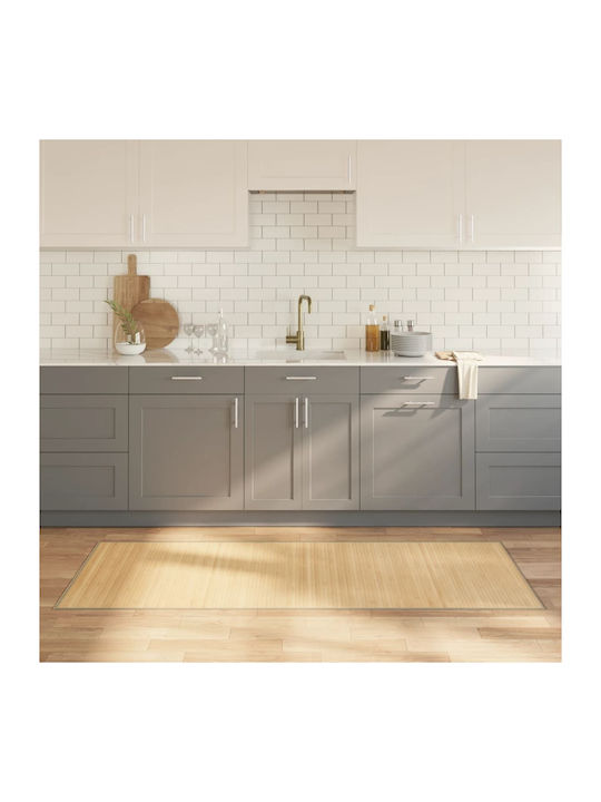 vidaXL Kitchen Mat Runner with Anti-slip Underlay Natural 80x200εκ.