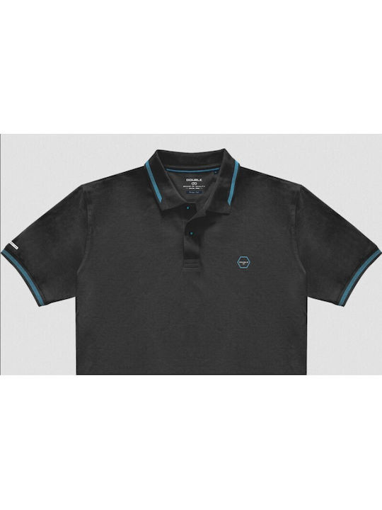 Double Herren Shirt Polo Schwarz