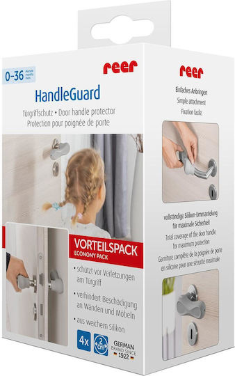 Reer Door Safety Lock made of Silicone in Gray Color 13εκ. 4pcs