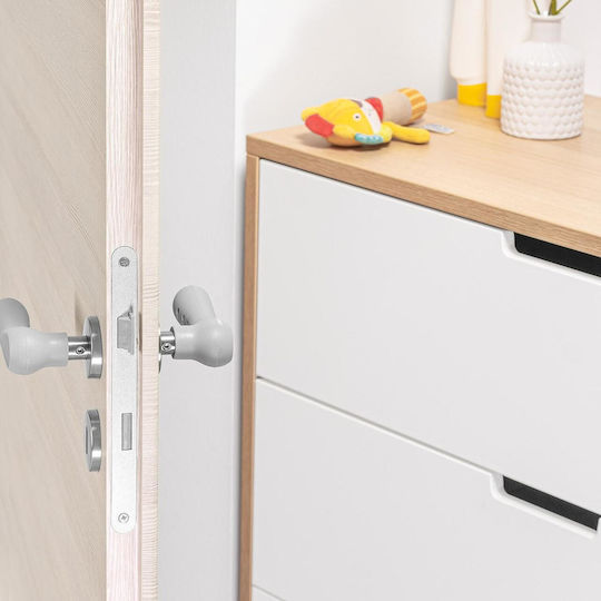 Reer Door Safety Lock made of Silicone in Gray Color 13εκ. 4pcs