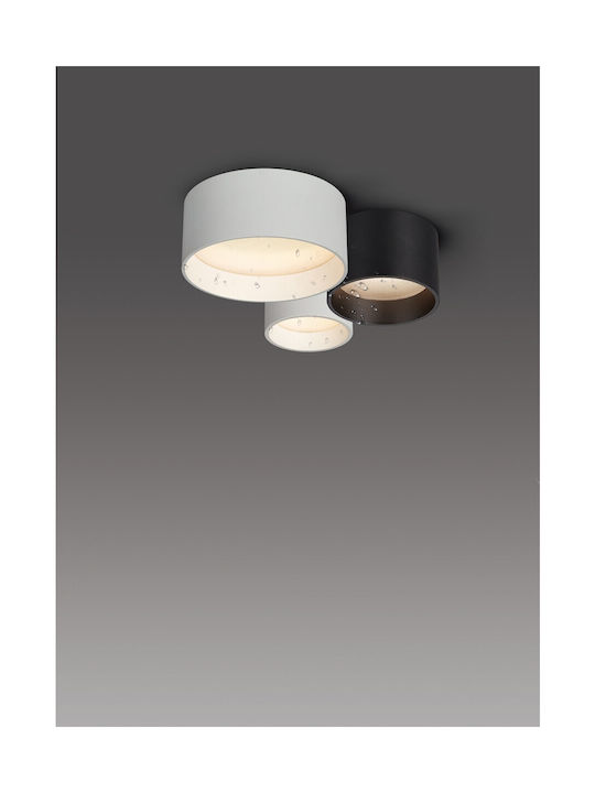 VK Lighting Ceiling Mount Light Bathroom 18.5cm Black with Integrated LED
